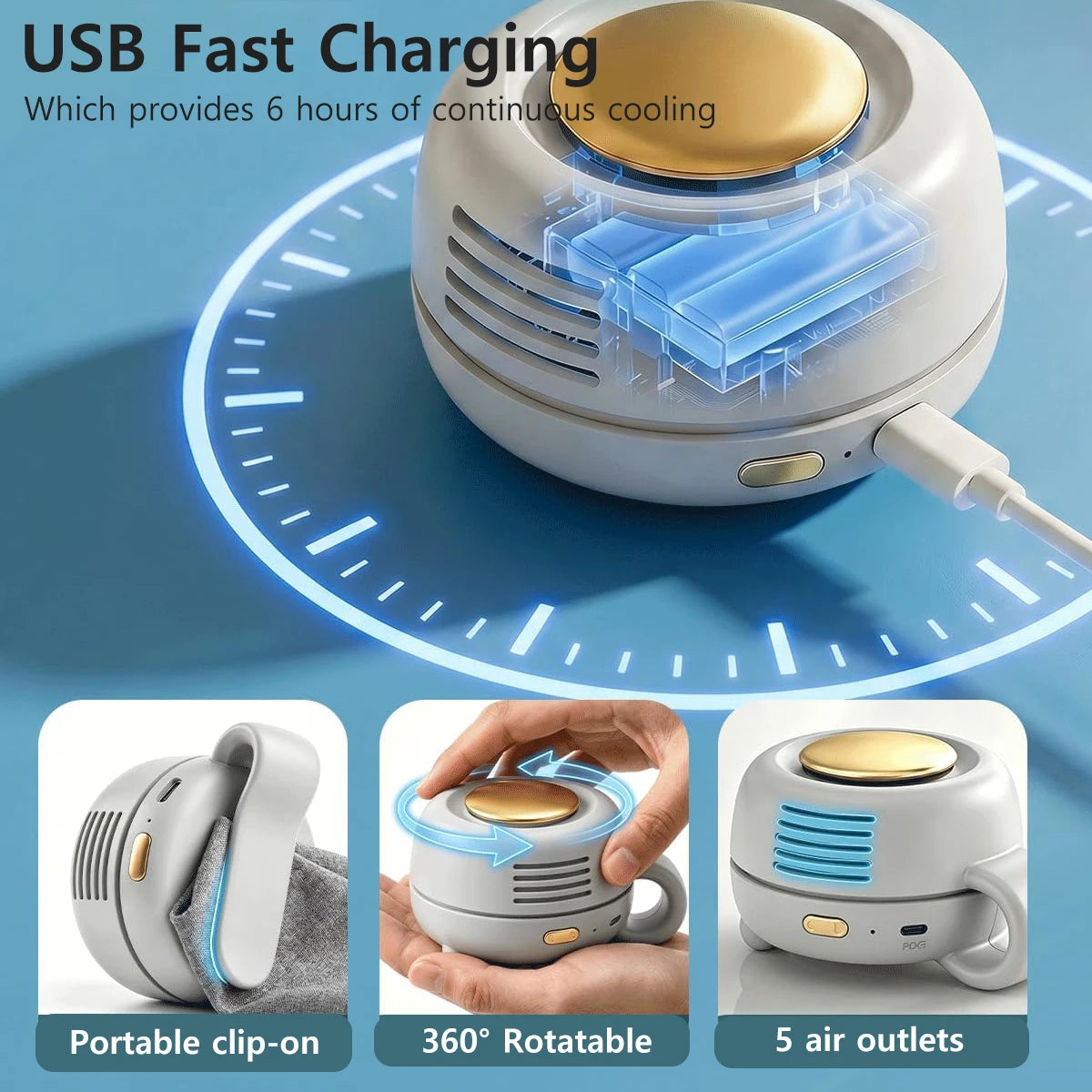BreezeClip™ Portable Cooling Fan